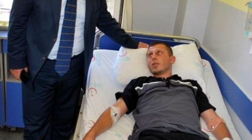Vali G&uuml;ven&ccedil;er&rsquo;den Yaralı Askerlere Ziyaret