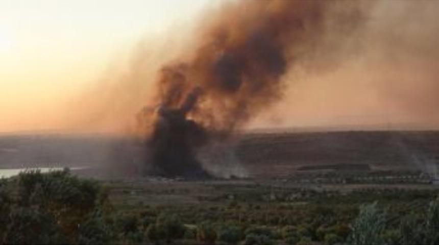 Kilis'te Askerlerin Kaldığı Konteynerlerde Yangın Cıktı