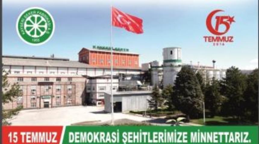 Kayseri Şeker&rsquo;den 15 Temmuz A&ccedil;ıklaması