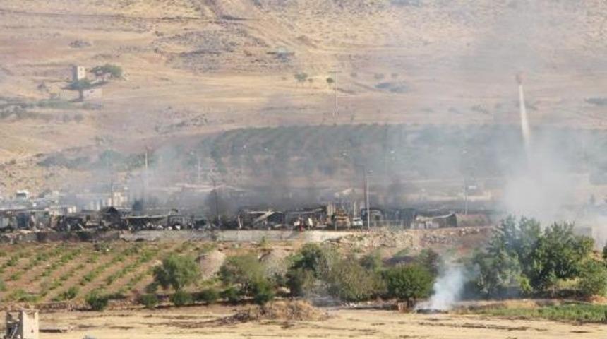 Kilis'te Askeri Personelin Kaldığı Konteynerlerde Yangın (3)