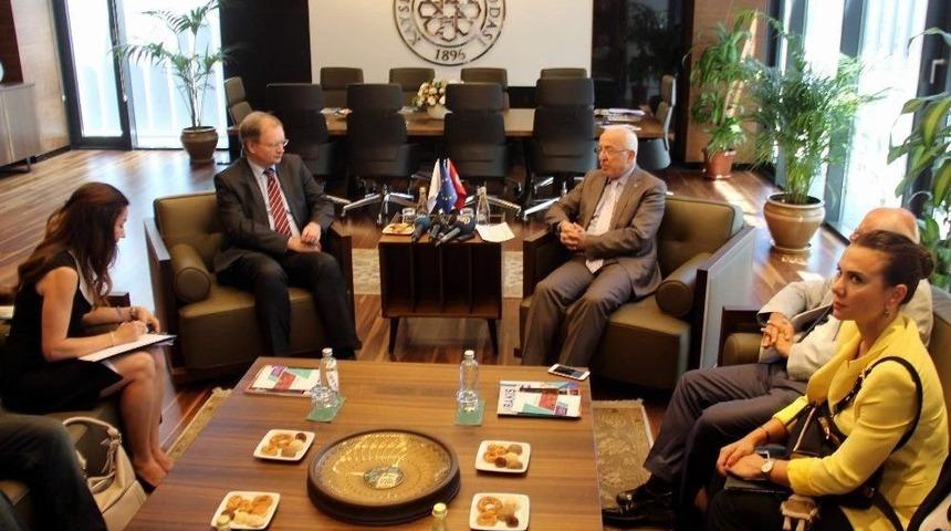 Ab T&uuml;rkiye Delegasyonu Başkanı Berger&rsquo;in Kayseri Temasları