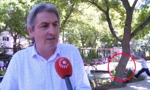 Röportaj Sırasında Parktaki Gölete Düşen Çocuğu Kameraman Kurtardı