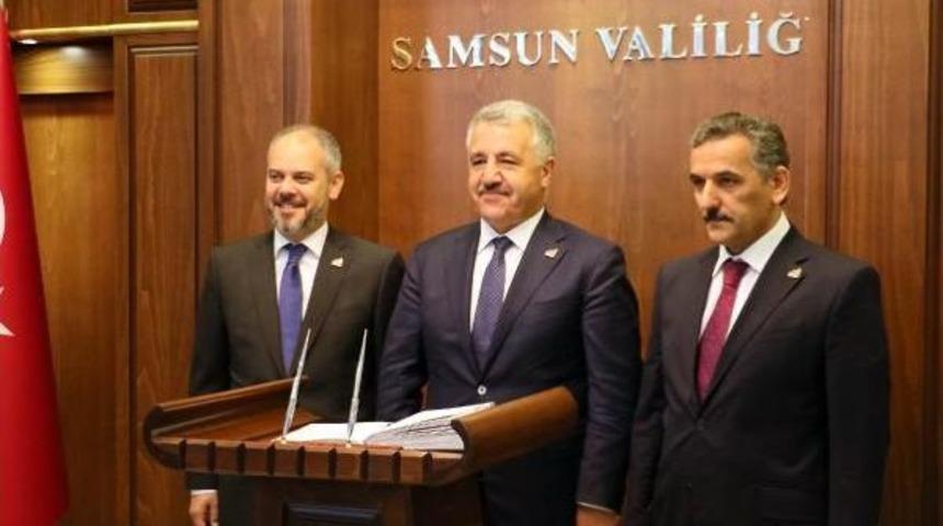 Bakan Arslan Ve Kılı&ccedil;, Samsun'da Yol A&ccedil;ılışına Katıldı