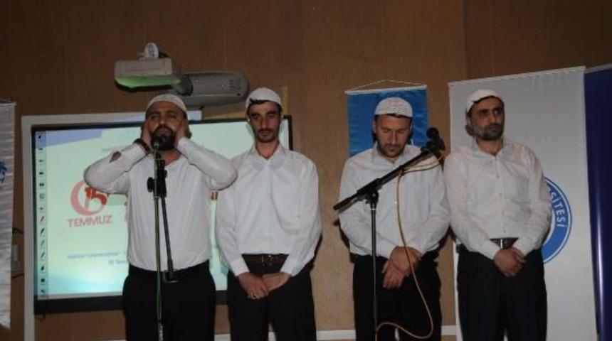 Hakkari'de 15 Temmuz Anma Toplantısı Yapıldı
