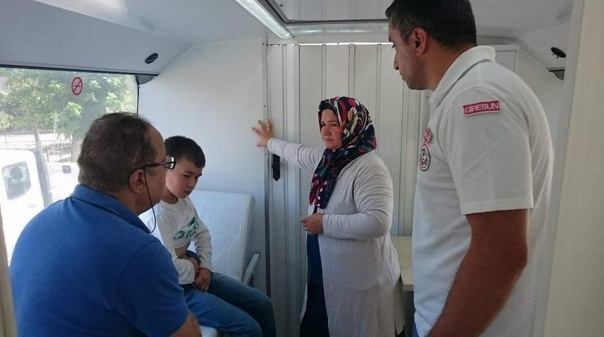 Giresun Belediyesi Gezici Sağlık Otob&uuml;s&uuml; Hizmet Vermeye Devam Ediyor