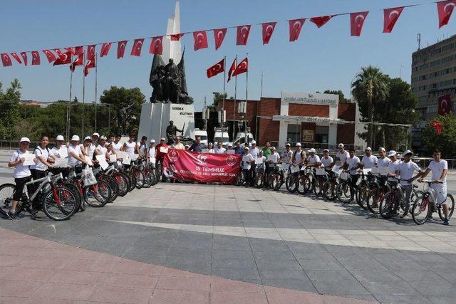 Pedallar 15 Temmuz Şehitleri İçin Çevrildi