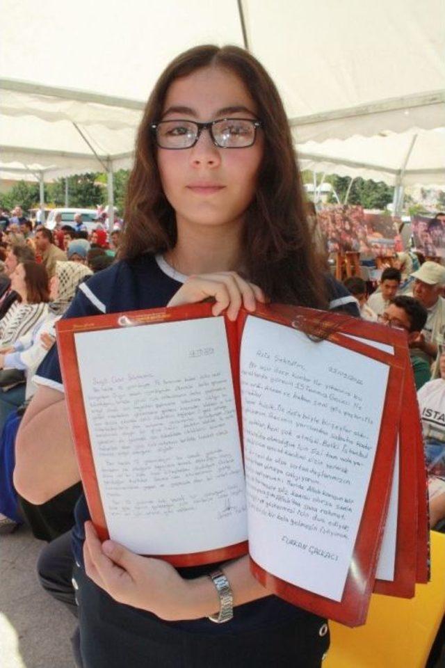 Tokat’ta Öğrencilerden 15 Temmuz Şehitlerine Mektup