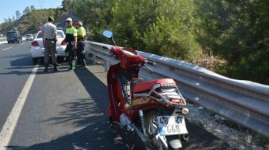Ortaca&rsquo;da Motosiklet Kazası; 1 Yaralı