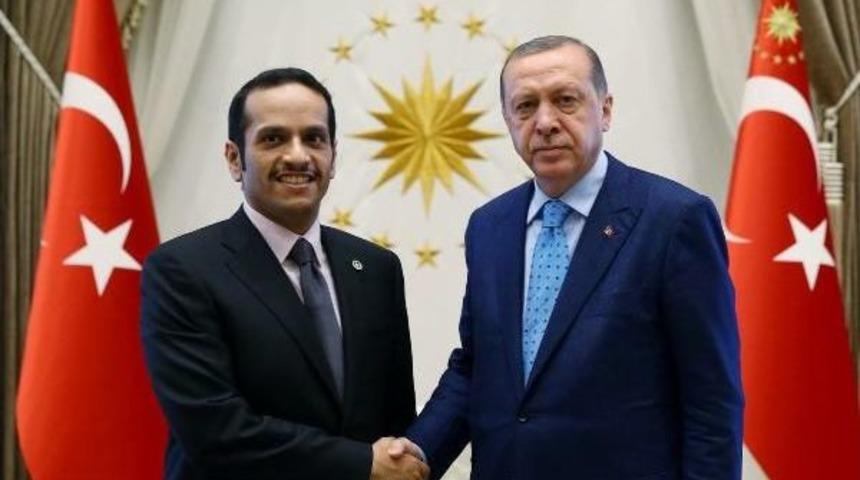 Cumhurbaşkanı Erdoğan, Katar Dışişleri Bakanı El Sani'yi Kabul Etti