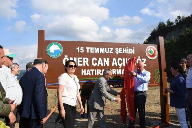 Şehit Ömercan Açıkgöz Hatıra Ormanı Açıldı 1