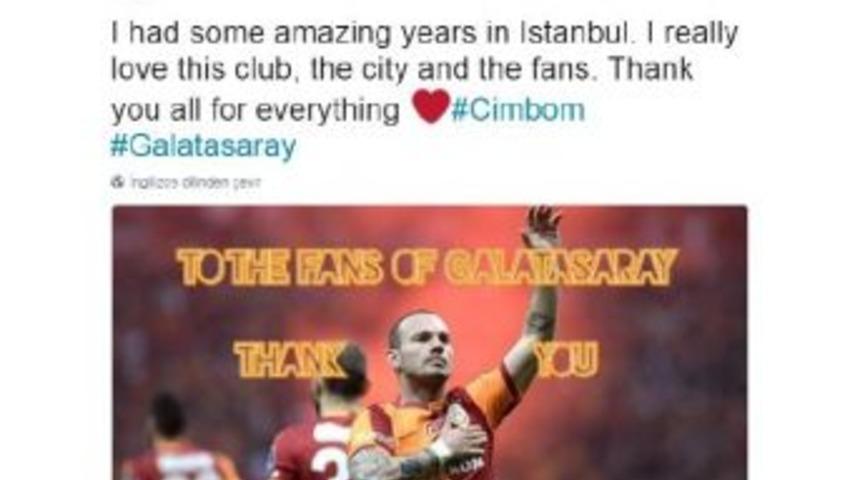 Sneijder'dan Veda Mesajı