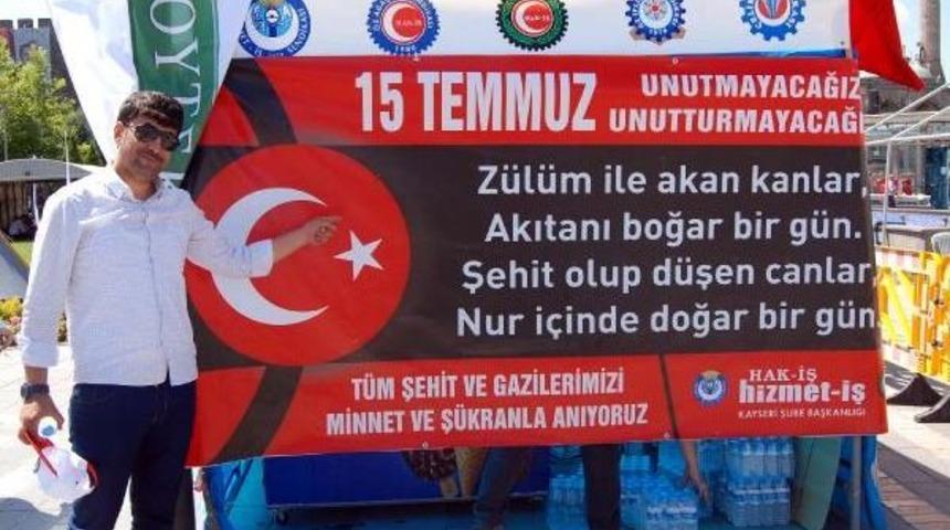 Kayseri'de Meydana 15 Temmuz &Ccedil;adırları Kuruldu