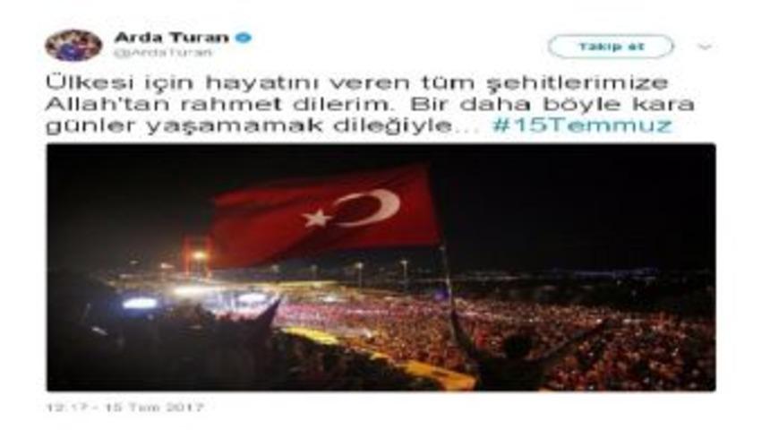 Arda Turan&rsquo;dan 15 Temmuz Paylaşımı