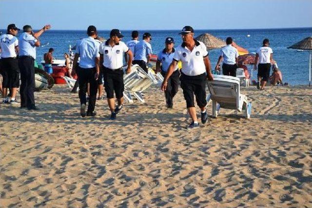 Sarımsaklı Plajında Zabıtadan Taviz Yok