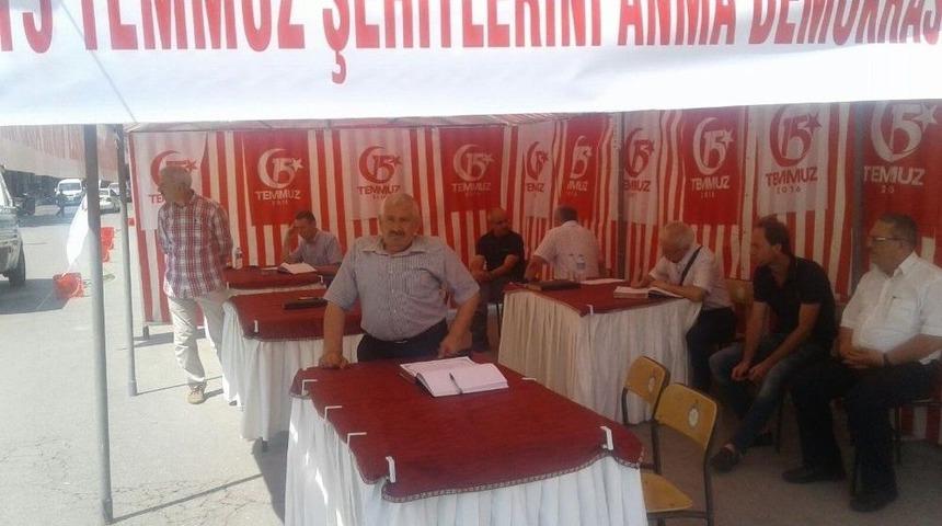 Kırklareli&rsquo;nde 15 Temmuz Anı Defteri &Ccedil;adırı Kuruldu