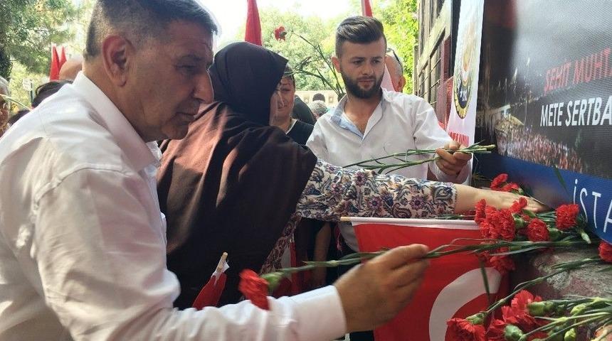 15 Temmuz Şehidi Mete Sertbaş, Şehit D&uuml;şt&uuml;ğ&uuml; Yerde Anıldı
