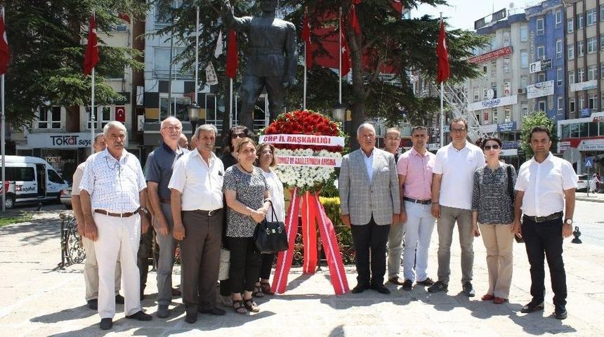 Chp Tokat İl Başkanlığı&rsquo;ndan 15 Temmuz &Ccedil;elengi
