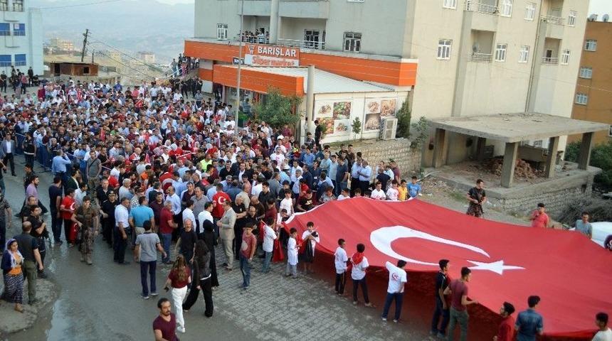 Şırnak&rsquo;ta 15 Temmuz Demokrasi Y&uuml;r&uuml;y&uuml;ş&uuml; Yapıldı