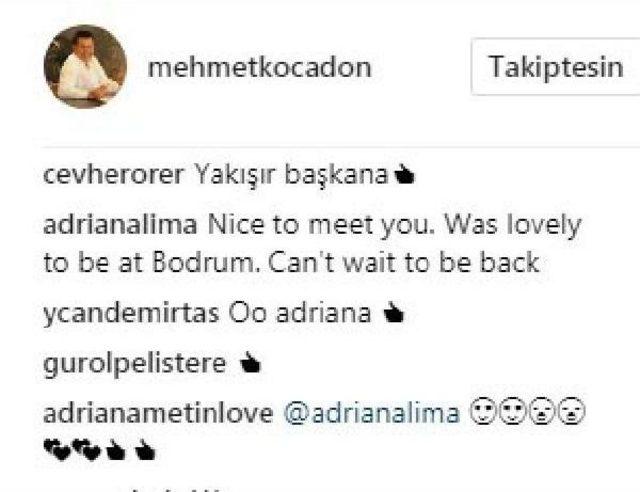 Adriana Lima'ya, Başkan Kocadon'dan Hediye