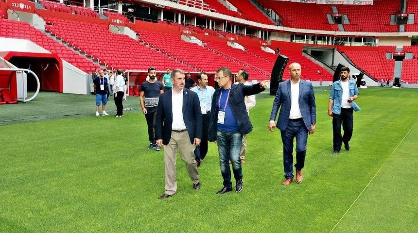 K&ouml;ktaş, Olimpiyat Salonları Hakkında Bilgi Aldı