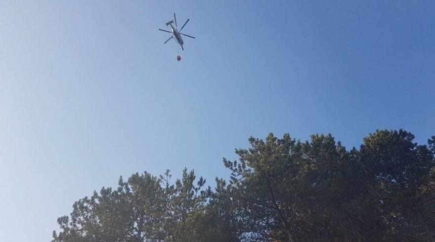 Bursa&rsquo;da 4 Helikopterle M&uuml;dahale Edilen Orman Yangını Kontrol Altına Alındı