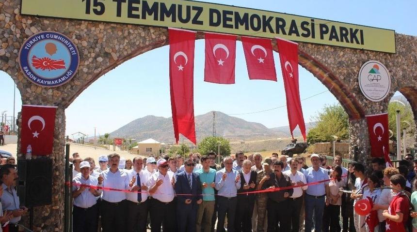 Sason&rsquo;da 5 Temmuz Demokrasi Parkı A&ccedil;ıldı