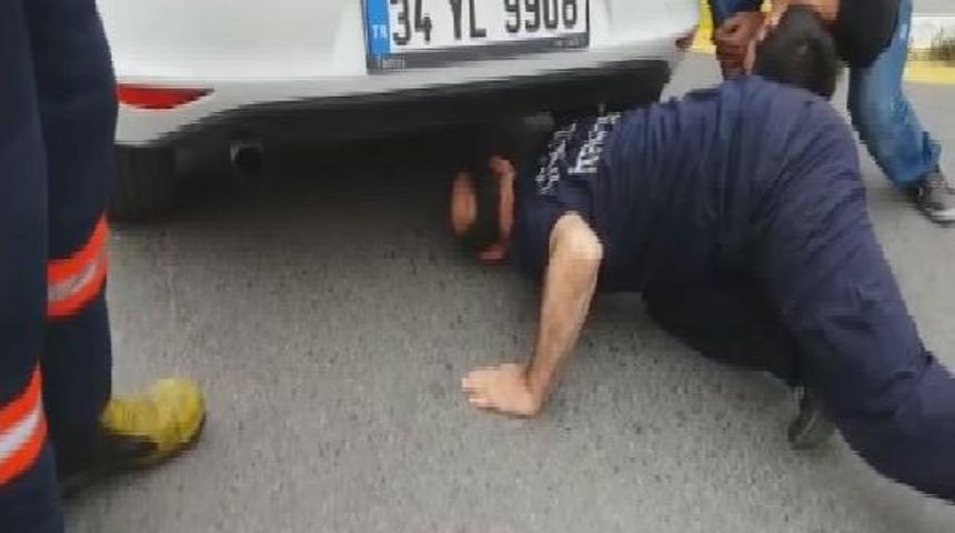 Bağcılar'da Hastane Bah&ccedil;esinde Kedi Kurtarma Operasyonu