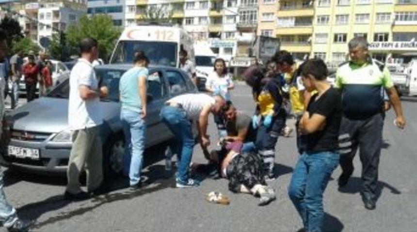 Yaya Ge&ccedil;idinde Araba &Ccedil;arptı