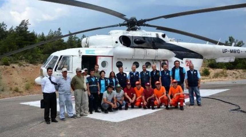 Orman Yangını Tatbikatına R&uuml;zgar Engeli