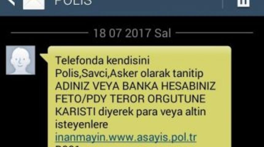 Polisten Vatandaşlara Sms’li Uyarı