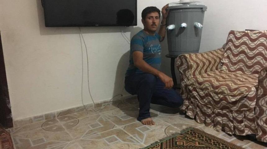 Sıcaktan Bunalınca Kendi Klimasını Kendi Yaptı