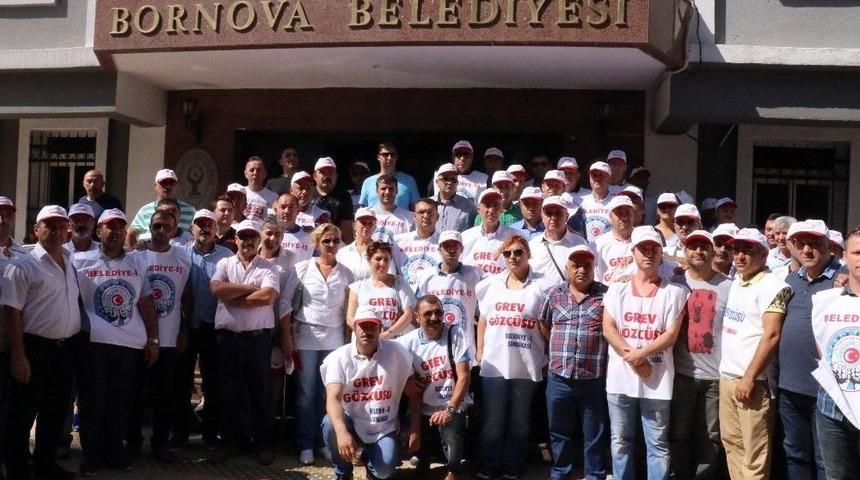 Bornova Belediyesinde İş&ccedil;iler Grevde