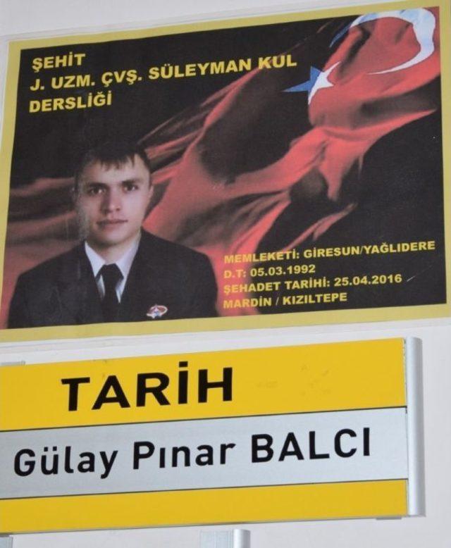 Giresun’un Şehitleri Espiye İlçesindeki Lisede Yaşatılacak