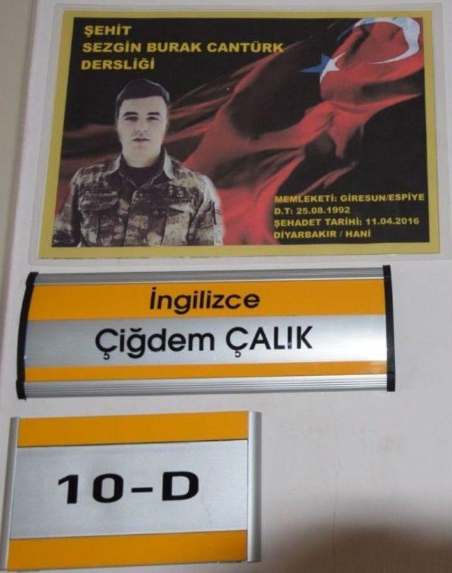 Giresun’un Şehitleri Espiye İlçesindeki Lisede Yaşatılacak