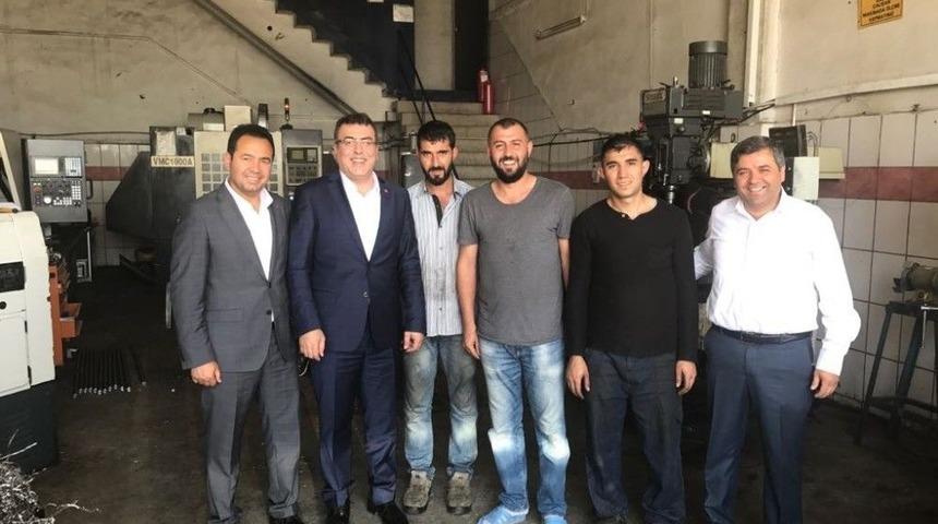 Eto Başkan Adayı Ayhan Sezer, Teksan Sanayi Sitesini Ziyaret Etti