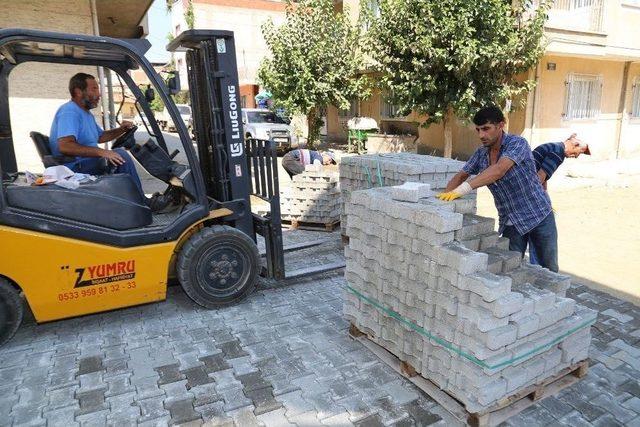 Turgutlu’da Cadde Ve Sokaklarda Parke Taşı Seferberliği