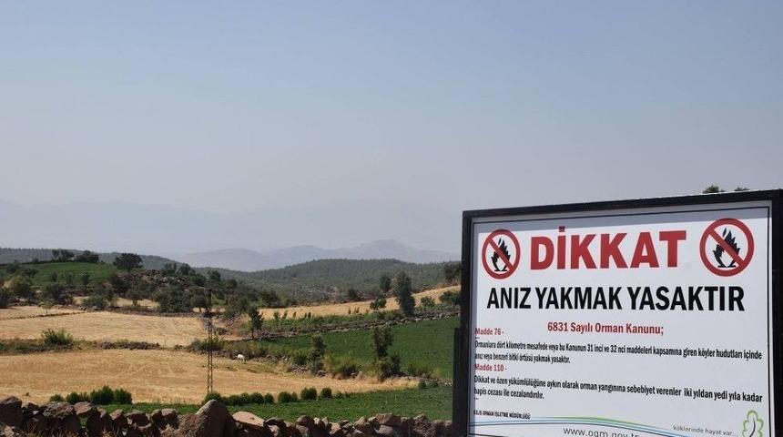 &ldquo;anız Yakmak Yasaktır&rdquo; Tabelası Asıldı