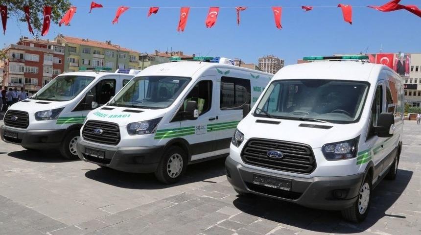 Niğde Belediyesine 3 Yeni Cenaze Aracı