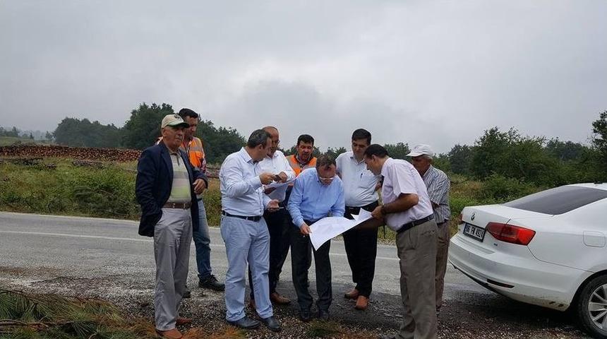 Başkan Yal&ccedil;ın, Ahı Dağı Yolundaki &Ccedil;alışmaları İnceledi