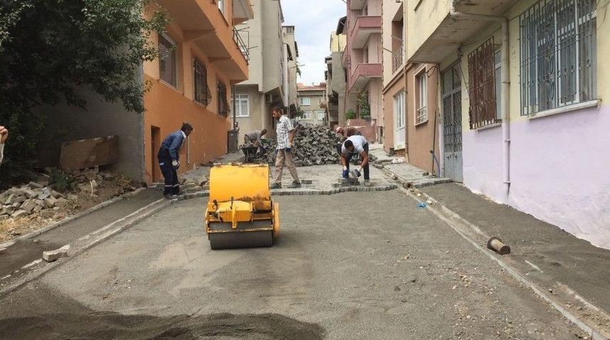 S&uuml;leymanpaşa&rsquo;nın Sokakları Birer Birer Kilit Taşla Kaplanıyor