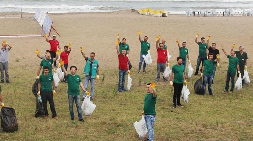 Giresun&rsquo;da Belediye &Ccedil;alışanları Plaj Ve Altge&ccedil;itleri Temizleme Kampanyası Başlattı