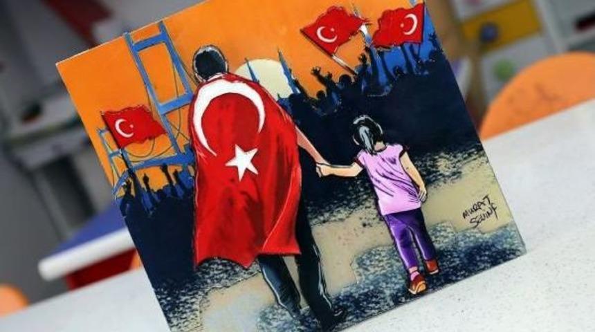 15 Temmuz&rsquo;Un Sembol Fotoğrafını &Uuml;&ccedil; Boyuta Taşıdılar