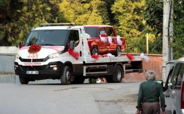 Gelin Ve Damat, Oto Kurtarma Aracındaki Gelin Arabasıyla Salona Gitti 3