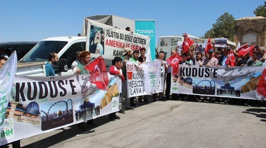 Nevşehir&rsquo;de İsrail Protesto Edildi