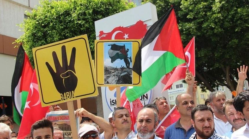 İskenderun&rsquo;da Mescid-i Aksa Protestosu