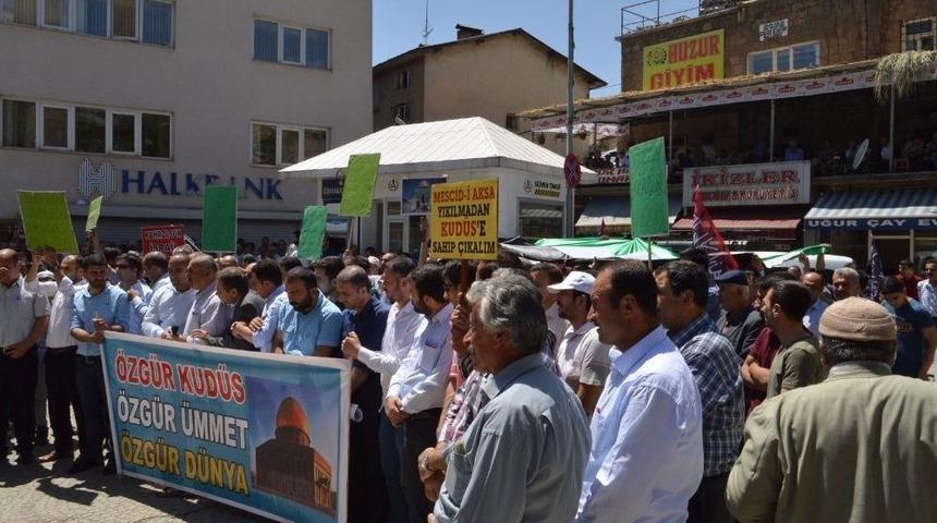 Mescid-i Aksa&rsquo;nın İbadete Kapatılmasına Bitlis&rsquo;ten Tepkiler