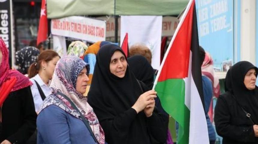 D&uuml;zce'de, İsrail'e Mescid-I Aksa Tepkisi