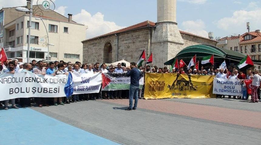 Bolu&rsquo;da, İsrail Protesto Edildi
