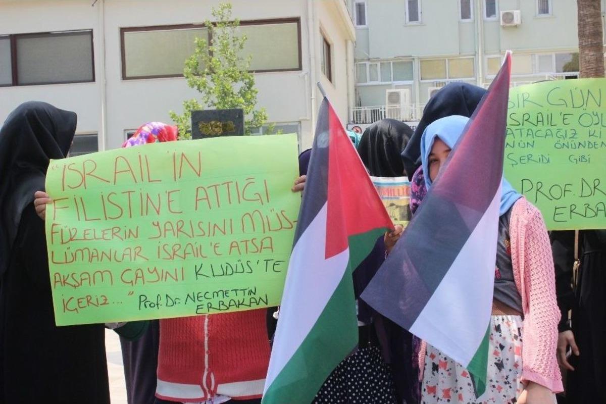 Denizli&rsquo;de Mescid-i Aksa&rsquo;ya Yapılanlar Protesto Edildi