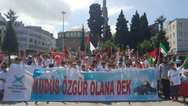 Samsun'da İsrail Protestosuna Vali De Katıldı